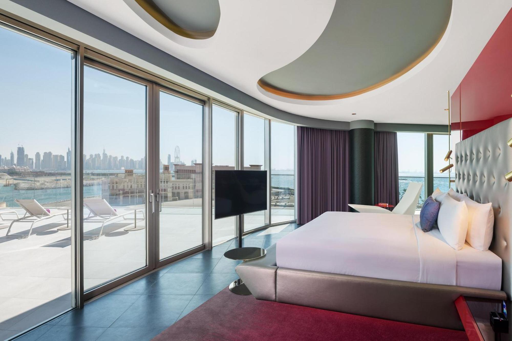 迪拜棕榈w酒店 外观 照片 A bedroom at the W Dubai - Jumeirah Beach