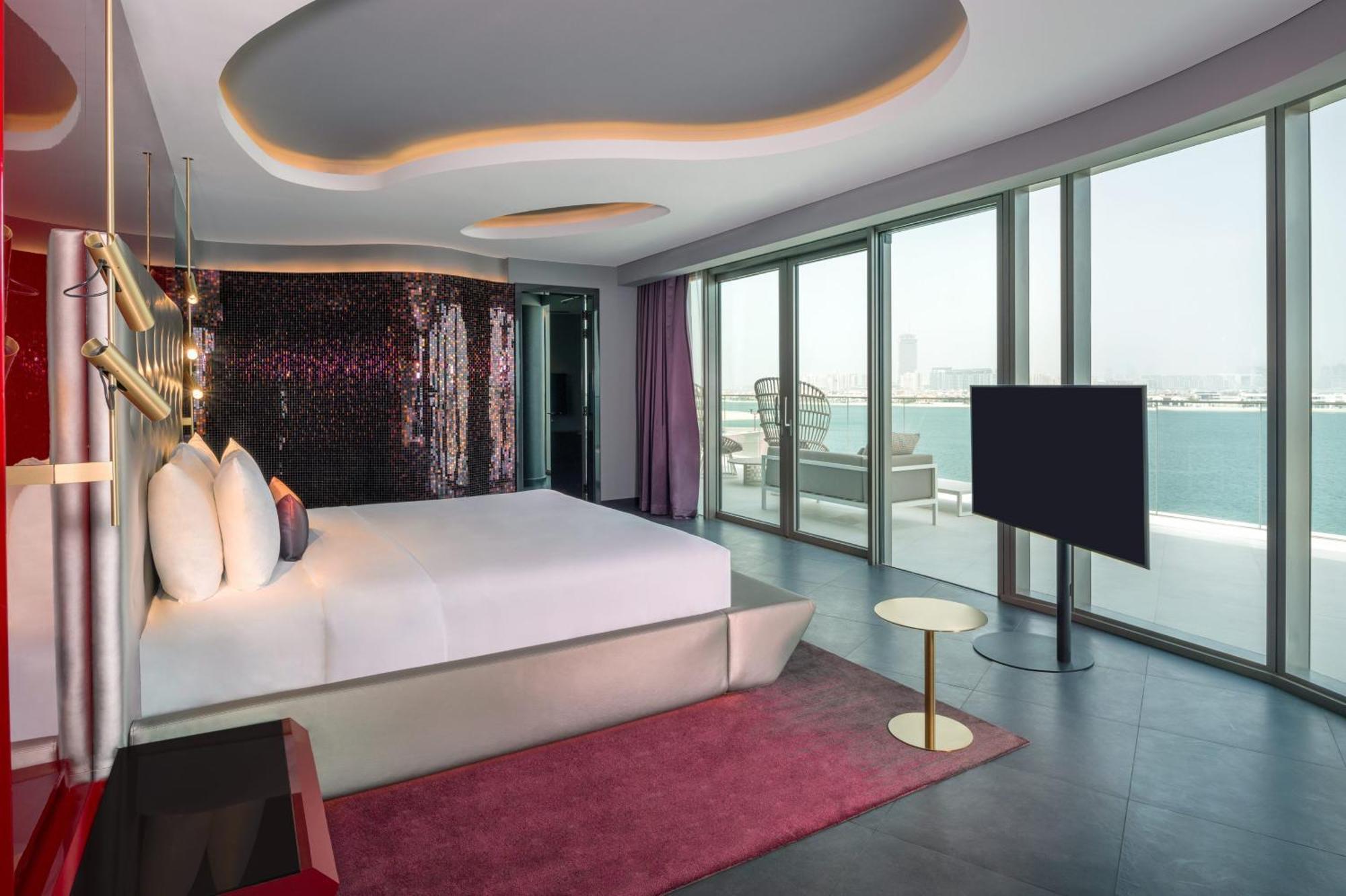 迪拜棕榈w酒店 外观 照片 A bedroom at W Dubai - Jumeirah Beach